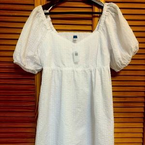 Old navy seersucker white dress